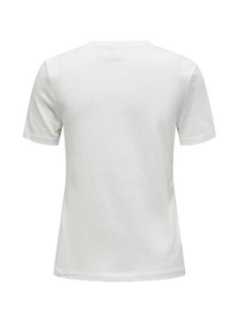 Camiseta Only Tanya branca para mulher