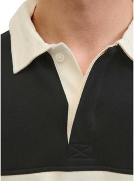 Camisa Polo Jack and Jones Norrebro azul e bege para homem
