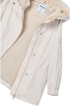 Casaco impermeável bege para menina Mayoral