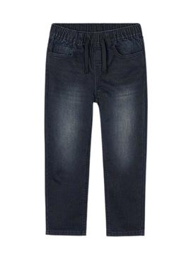 Calça jeans Mayoral jogger preta para menino