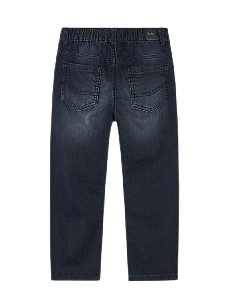Calça jeans Mayoral jogger preta para menino