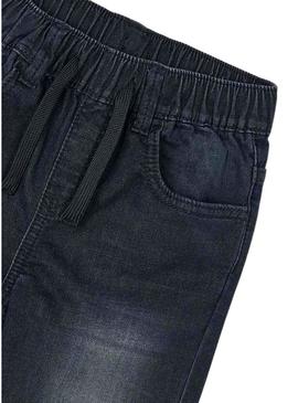 Calça jeans Mayoral jogger preta para menino