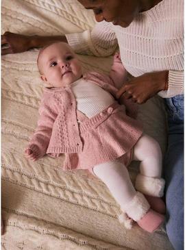 Conjunto Mayoral saia 3 peças rosa para bebê