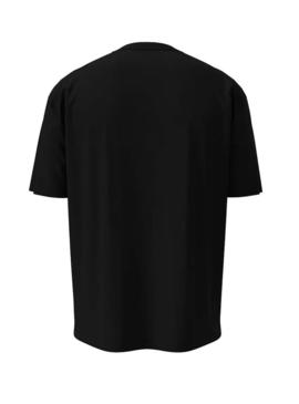 Camiseta Calvin Klein Jeans Center Monogram preta para homem.