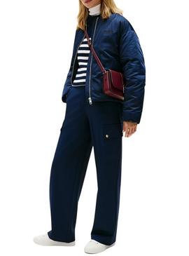 Sapatilhas Tommy Hilfiger Casual Cupsole brancas para mulher.