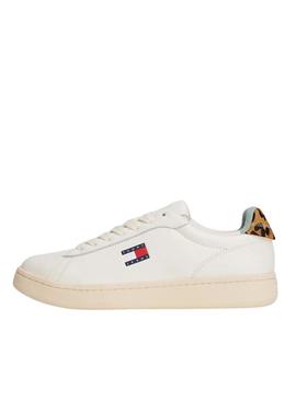 Sapatilhas Tommy Jeans Archive 98 Leopard branco para mulher