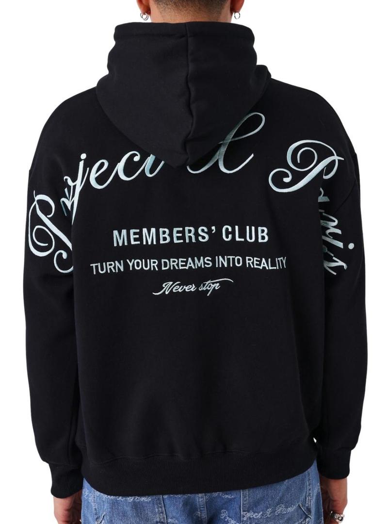 Moletom Project x Paris Member's Club preto para homem.