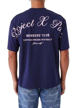 Camiseta Project x Paris Member's Club roxa para homem.