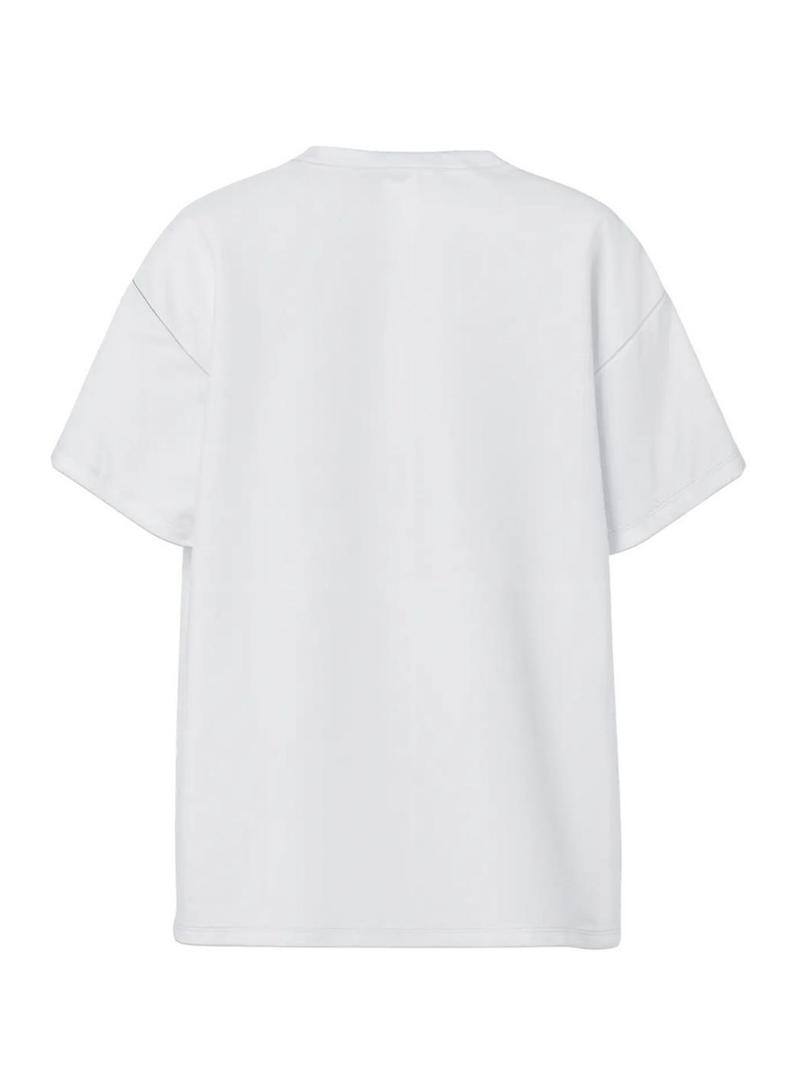 Camiseta Pieces Alfi Crunchy Ideas branca para mulher