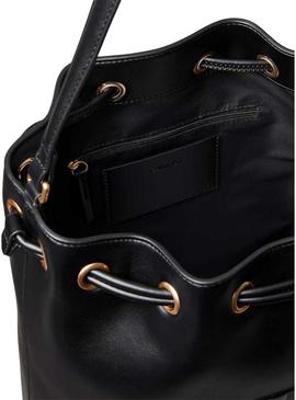 Bolsa Calvin Klein Jeans Bucket monograma preto para mulher