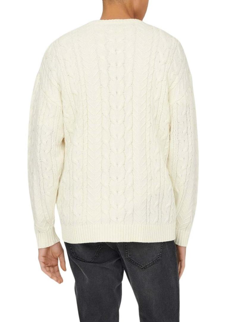 Camisola Only and Sons Mack bege para homem
