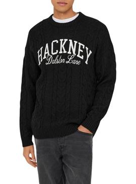 Camisola Only and Sons Mack preta para homem.