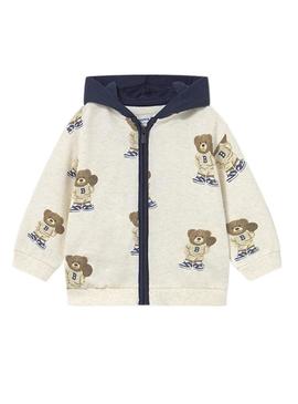 Conjunto de treino Mayoral com 2 calças estampadas em azul bebê.