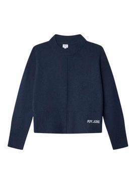 Camisola Pepe Jeans Bibby azul marinho para menina.