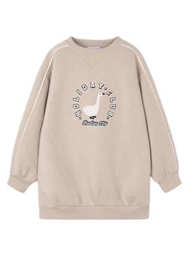 Vestido Mayoral de veludo com faixas para menina