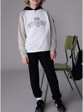 Conjunto de chándal Mayoral bloqueio preto para menino.