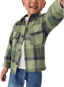 Camisa xadrez verde da Mayoral para menino.