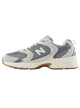 Sapatilhas New Balance 530 branco e cinza para mulher