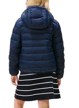 Casaco acolchoado marinho Tommy Hilfiger para crianças.