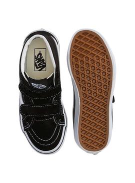 Sapatilhas Vans Sk8 Mid preto para crianças.