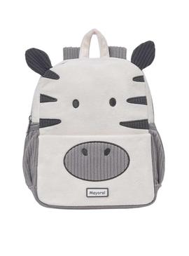 Mochila Mayoral zebra cinza para bebê.