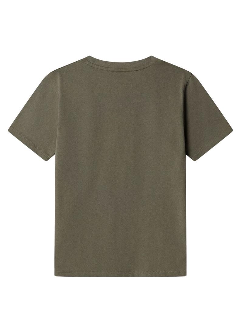 Camisa Pepe Jeans New Art logo verde para menino