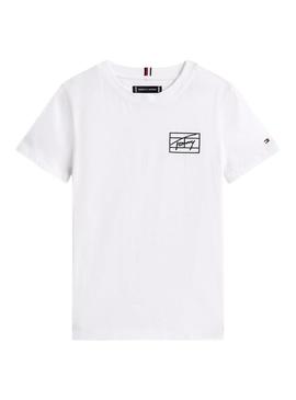 Camiseta Tommy Hilfiger Varsity logo branco criança