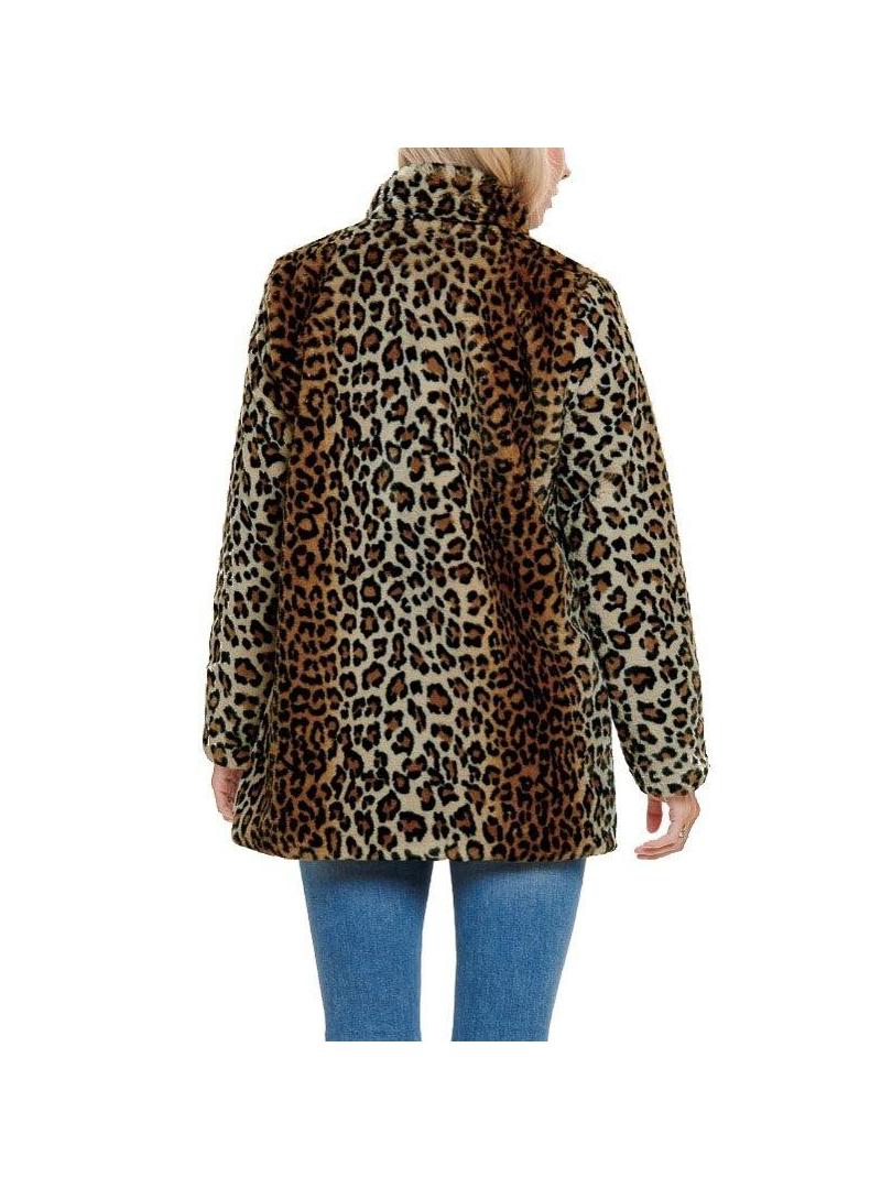 Animal Print Vida Bela Roupas Casaco Only Vida De Leopardo Mulher