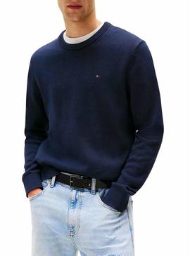 Camiseta básica azul Tommy Jeans para homem