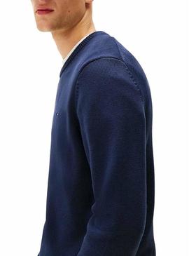 Camiseta básica azul Tommy Jeans para homem