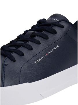 Sapatilhas Tommy Hilfiger Court azul marinho para homem.
