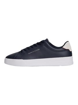 Sapatilhas Tommy Hilfiger Court azul marinho para homem.