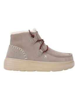 Botas Walkin Pitas Sydney bege para mulher.