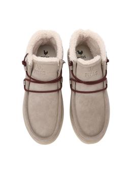 Botas Walkin Pitas Sydney bege para mulher.