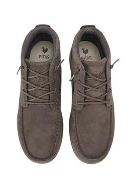 Botas Walkin Pitas Timor em camurça cinza para homem