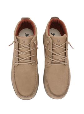 Botas Walkin Pitas Timor bege para homem.