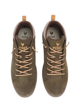 Botas Walkin Pitas Austin verde para homem.