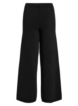 Calça de malha preta Vila Visway para mulher.