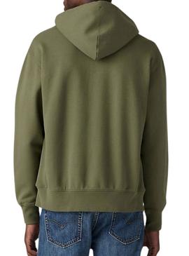 Moletom Levis Full Zip verde para homens