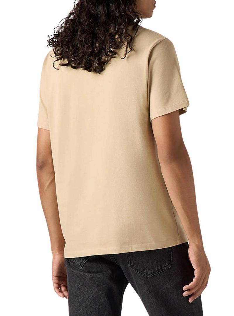 Camiseta básica Levi's bege para homem.