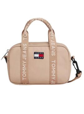 Bolsa Tommy Jeans Daily Crossover bege para mulher.