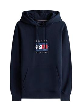 Moletom Tommy Hilfiger Linear marinho para homens