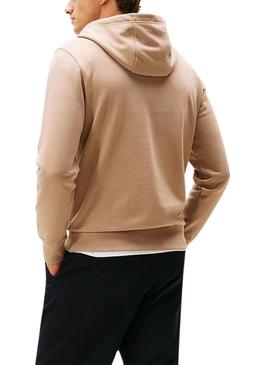 Moletom Tommy Hilfiger Linear bege para homens.