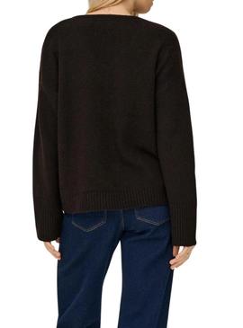 Camisola Only Whitney marrom para mulher.