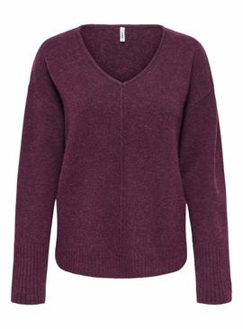 Camisola Only Whitney granate para mulher