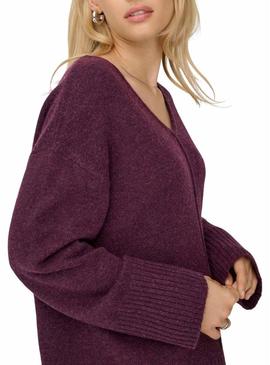 Camisola Only Whitney granate para mulher