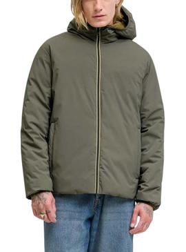 Jaqueta Jack and Jones Brook reversível verde para homem.