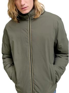Jaqueta Jack and Jones Brook reversível verde para homem.