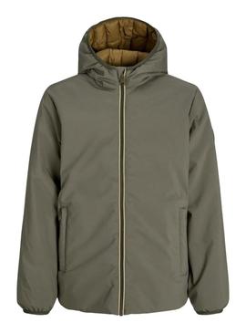Jaqueta Jack and Jones Brook reversível verde para homem.
