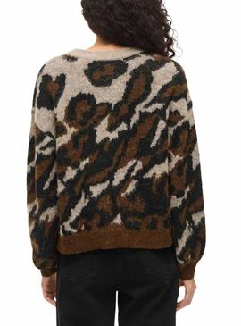Camisola estampada de animal Vila Viloma para mulher